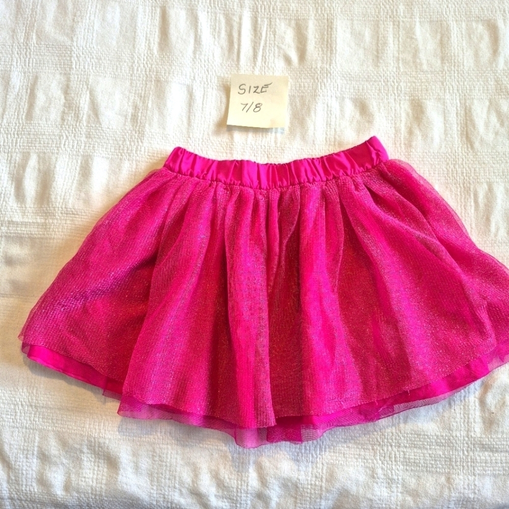 Gymboree girls size 7/8 or Medium sparkly purple tulle lined skirt VGUC